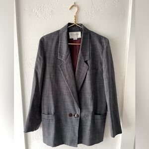 Christian Dior Vintage 100% Wool Charcoal Women’s Blazer